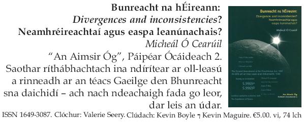 2003.31 Bunreacht na hÉireann Divergences PO2